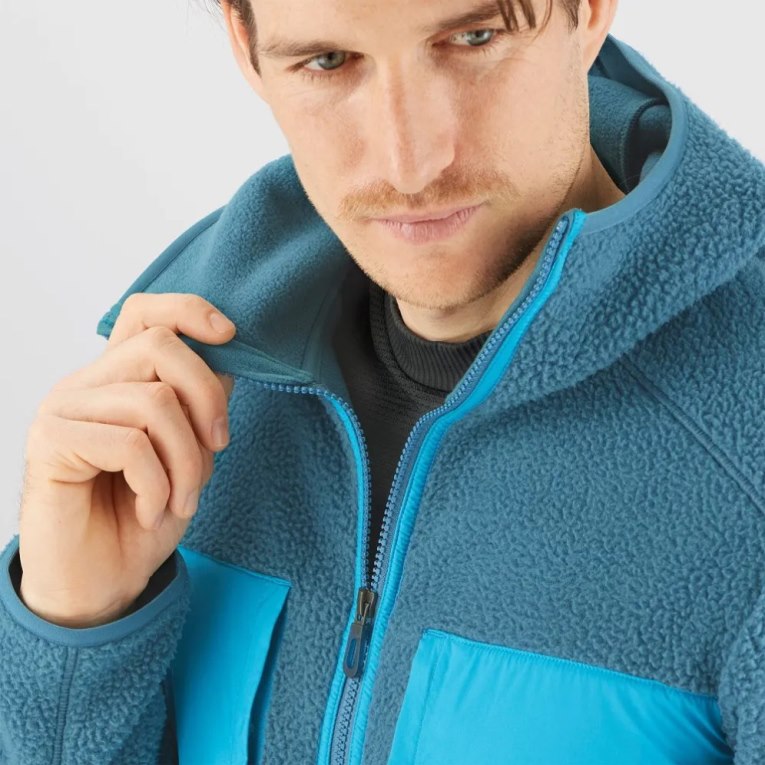 Chaquetas Salomon Essential Warm Teddy Hombre Turquesa | MX EMPZ530